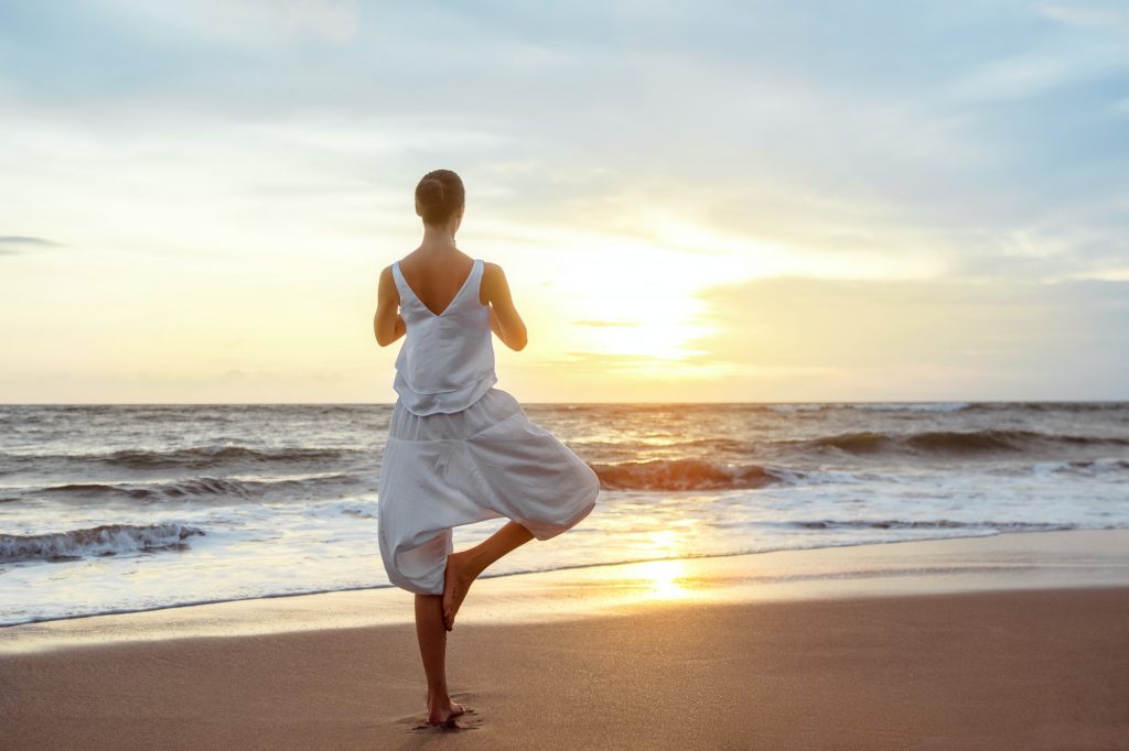 Yoga at sunset